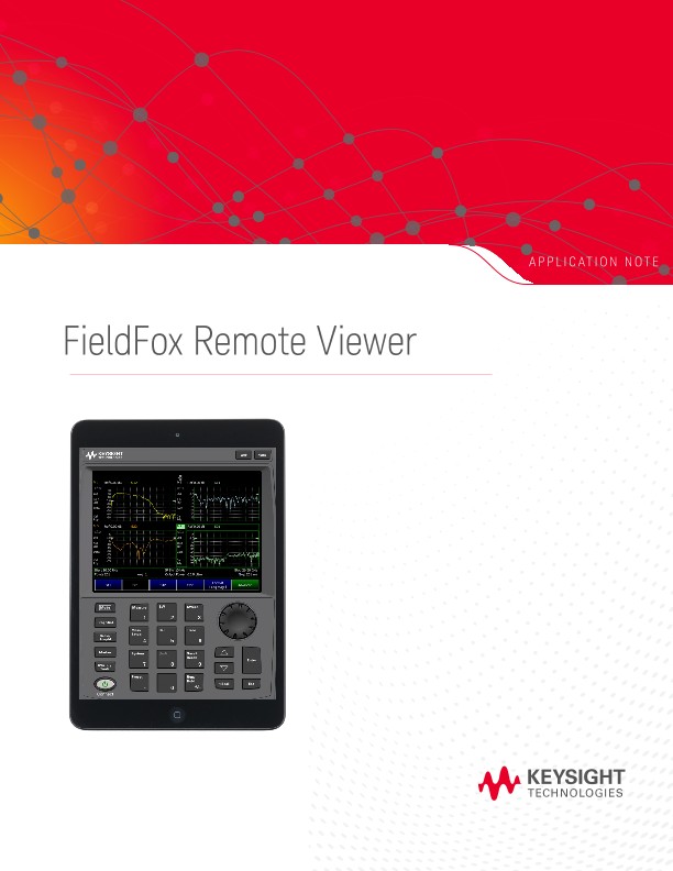 FieldFox Remote Viewer PDF Asset Page Keysight